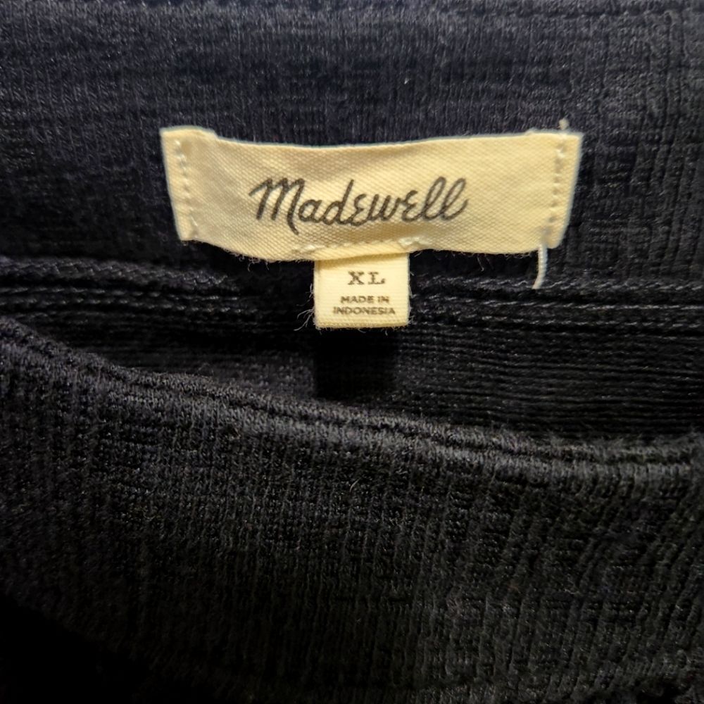 Madewell Tie Shoulder Crop Style Black Tank Size XL - Picture 2 of 4